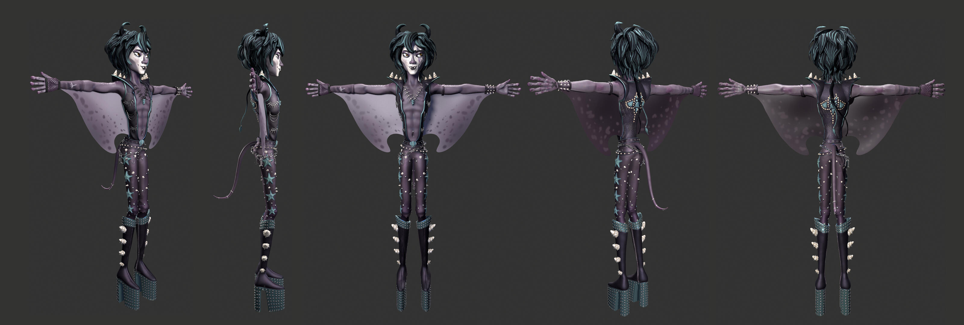 Final sculpt and textures made in ZBrush, lit and rendered in Marmoset