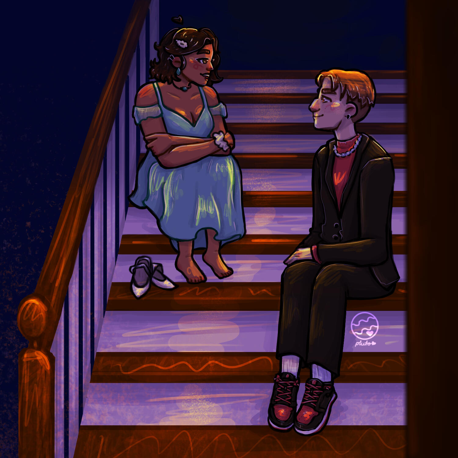Homecoming night for my ocs Cassie and Skyler